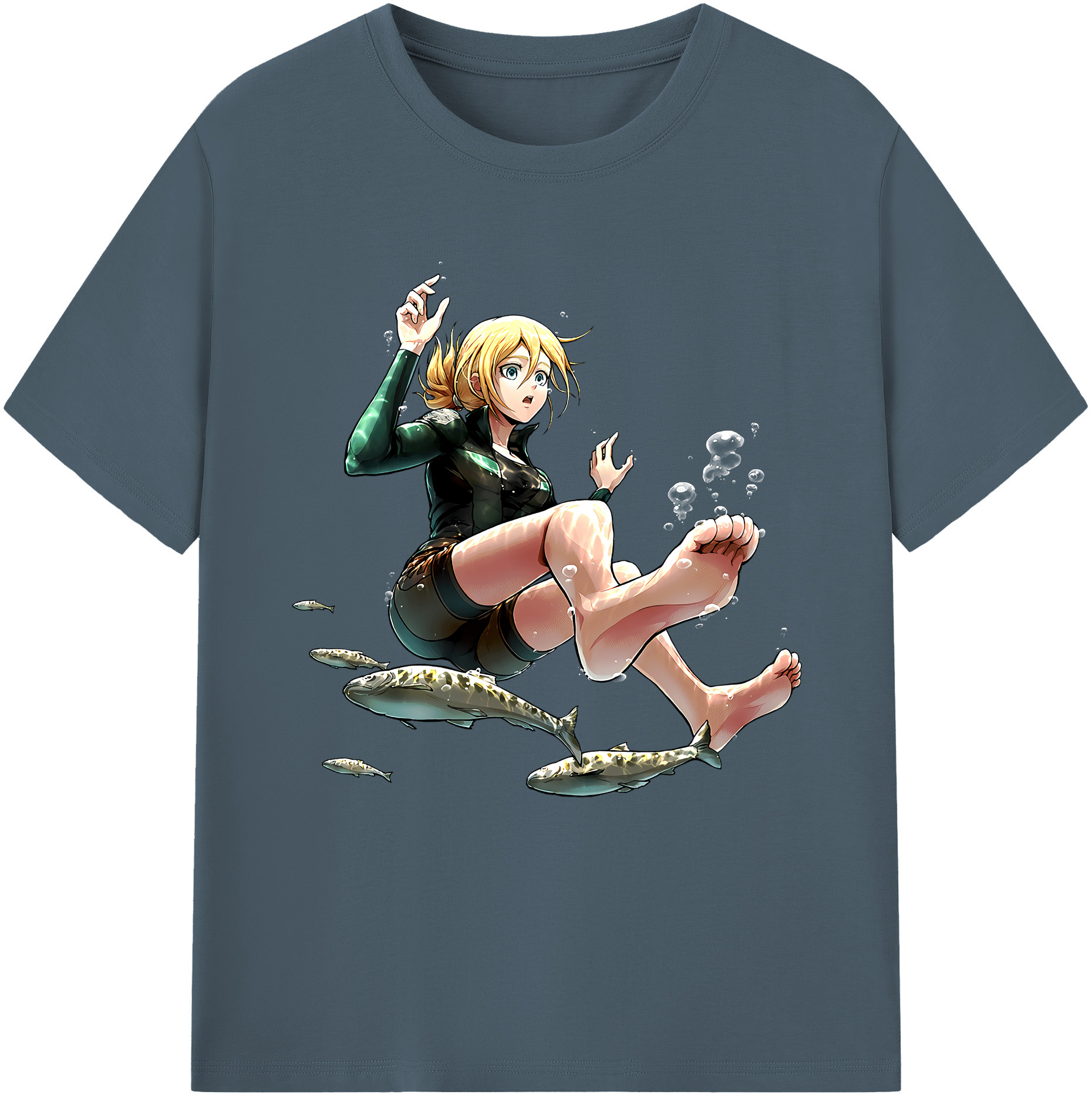 （画像用） 進撃の巨人 クリスタ·レンズ Attack on Titan Christa Lenz 綿100％半袖Tシャツ（フロントプリント）
